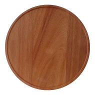 Prato 35 cm em Madeira Para Pizza Com 3 Pes